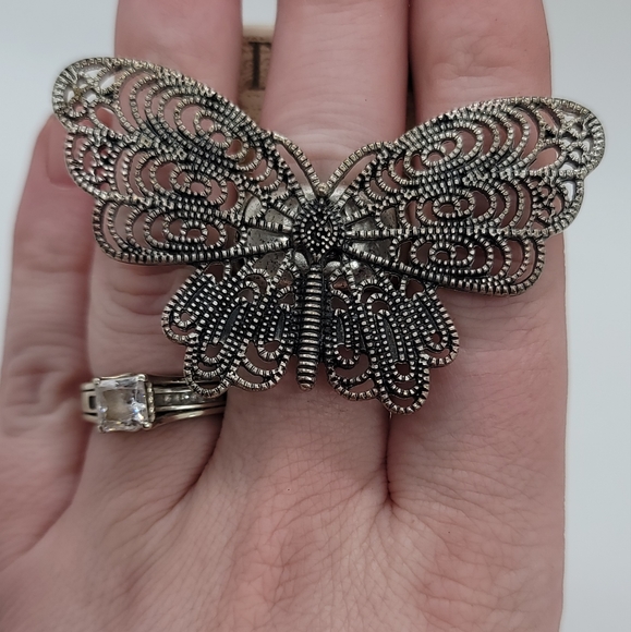 Decree Boho Large Butterfly Women's Ring Stretch Adjustable - Picture 7 of 7